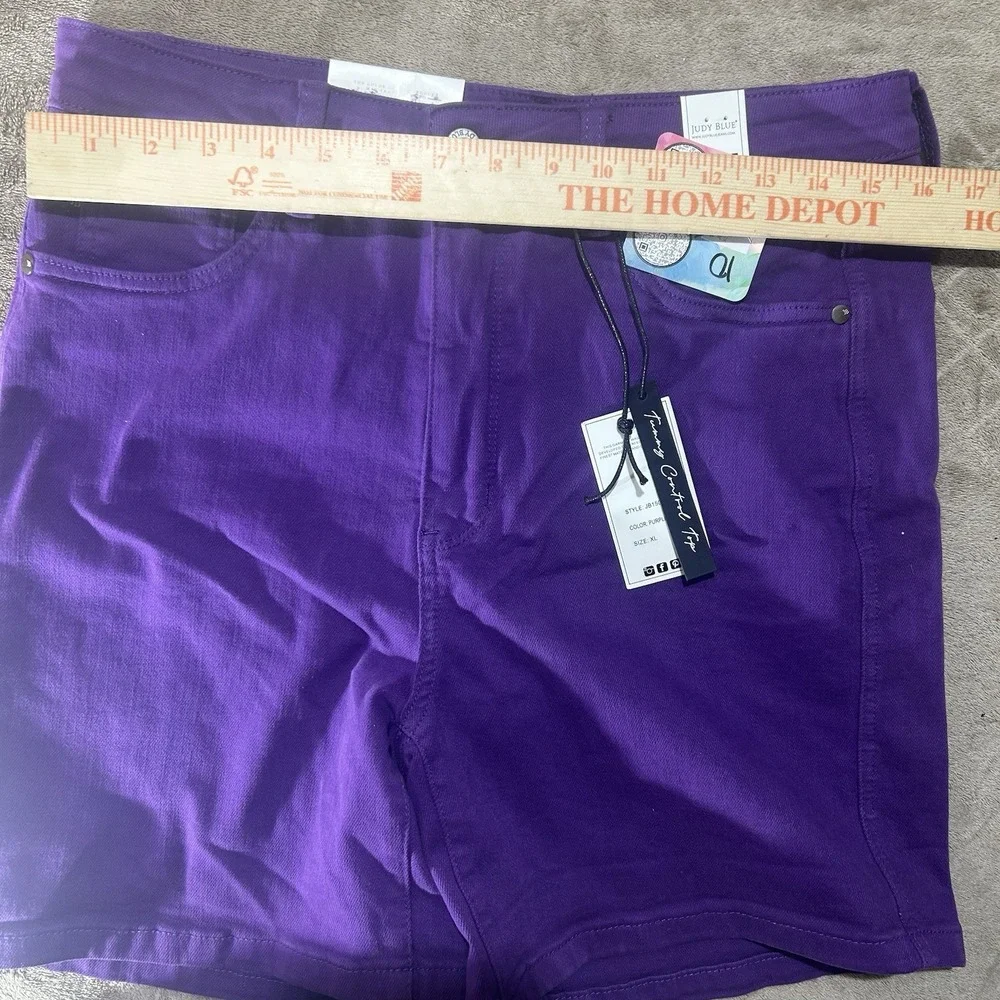 Judy Blue Shorts Women's XL Purple High Waist Stretch Denim NWT JB150268